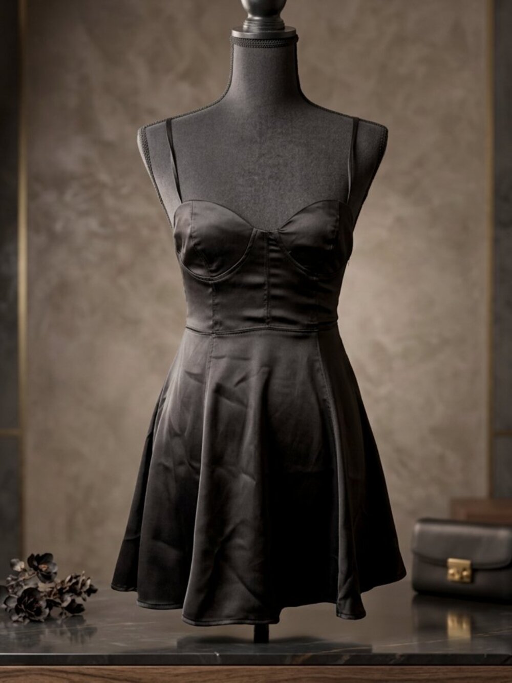 Urban Outfitters Black Orion Bustier Mini Dress - Size XS